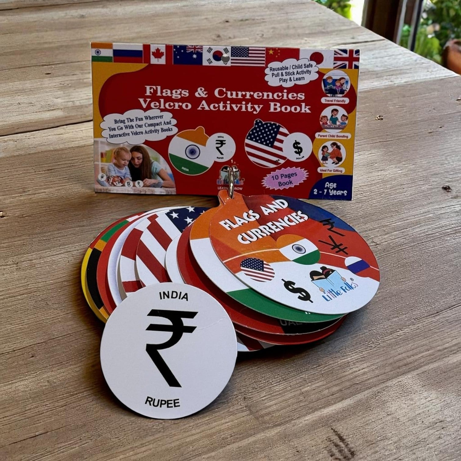 Reusable and child-safe educational activity book titled "Opposite" for preschoolers, featuring visual examples like 'Dirty' vs. 'Clean' and 'Day' vs. 'Night' www.usmile.toys